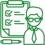 Icon showing resume and application review by SHPL hiring team